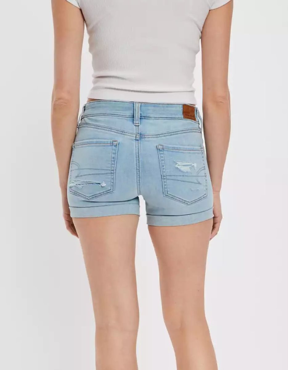 Shorts American Eagle AE Ne(x)t Level Denim Midi Multicolore Femme | NXC-45826484